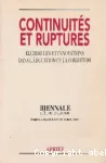 Continuités et rupture. Recherches et innovations dans l'éducation et la formation vignette